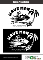 okpro-design (bosama)さんのマリンスポーツショップ『 WAVE MAN』のロゴへの提案