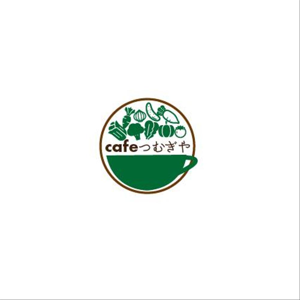 カフェ「cafeつむぎや」のロゴ