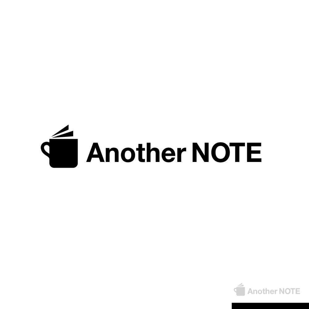 文具とカフェの融合店「Another NOTE」で使用するロゴ