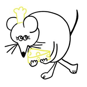 KanaT (KanaT)さんのチーズケーキ屋のキャラクターネズミへの提案
