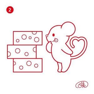 OKAMOTO (n-okamoto)さんのチーズケーキ屋のキャラクターネズミへの提案
