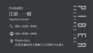 ダイナマイト (dynamite2023)さんの「PIBER HOLDINGS inc」のかっこいい名刺デザインへの提案