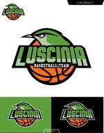 queuecat (queuecat)さんのキッズバスケットチーム『LUSCINIA』のロゴ作成への提案