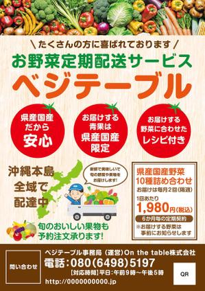 SARUNOTE (monkey1201)さんのお野菜定期配サービス「ベジテーブル」のチラシ作成への提案