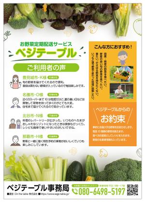 グラフィカデザインファクトリー (GRAPHICA)さんのお野菜定期配サービス「ベジテーブル」のチラシ作成への提案