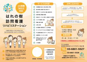 syuzo (5f3b3494e670f)さんの訪問看護ステーションのパンフレット作製　A4　片面への提案