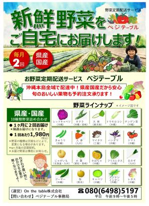 67kai (63ky2015)さんのお野菜定期配サービス「ベジテーブル」のチラシ作成への提案