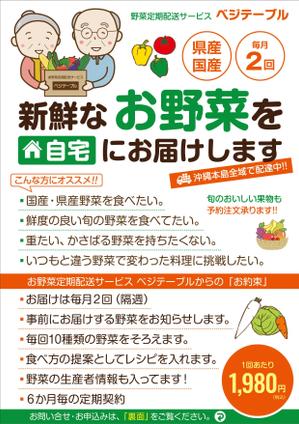 Bucchi (Bucchi)さんのお野菜定期配サービス「ベジテーブル」のチラシ作成への提案