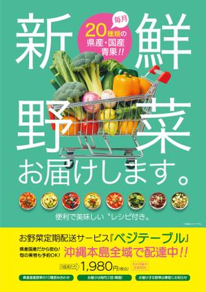 TaKa（ティーエー／ケーエー） (TaKa_4942)さんのお野菜定期配サービス「ベジテーブル」のチラシ作成への提案