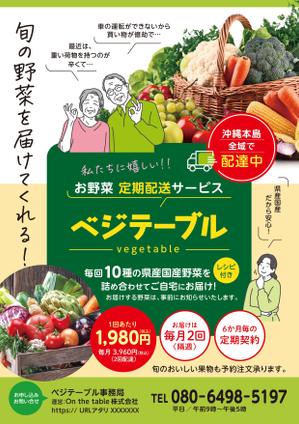 ダテナオミ (hatsudana)さんのお野菜定期配サービス「ベジテーブル」のチラシ作成への提案