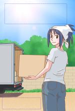 鈴丸 (suzumarushouten)さんの萌え系イラストを入れた引っ越しの挨拶状制作への提案