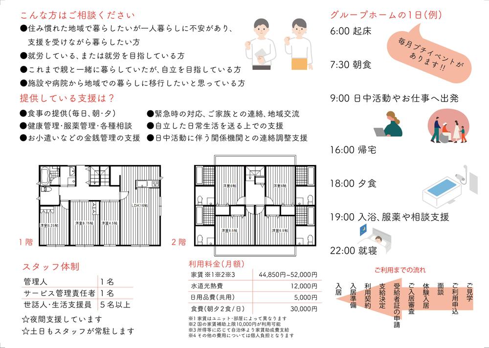 グループホームかえでのチラシ