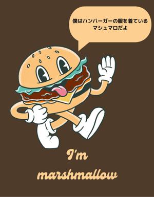 みーこ (Bibi_Studio)さんのハンバーガー型マシュマロのPOPに使用するイラストへの提案