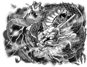 ワクわーく企画部 (wakuworkplanning)さんの辰年アイテムデザイン　箔押し用単色データイラスト竜への提案