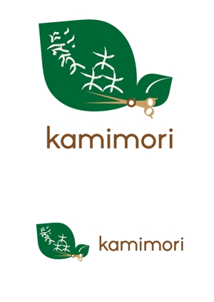 iwwDESIGN (iwwDESIGN)さんの「髪森　kamimori」のロゴ作成への提案