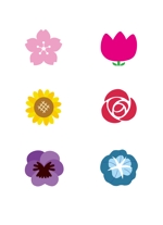 トウミヤデザイン (tonsan21)さんのお花のイラスト6種類の募集への提案