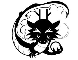 橙　ころも (daidaikoromo)さんの辰年アイテムデザイン　箔押し用単色データイラスト竜への提案