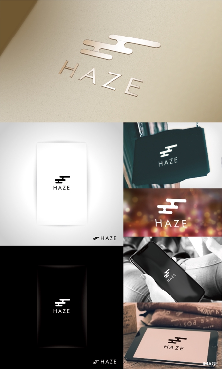 k_31 (katsu31)さんの新規出店美容室『HAZE』のロゴへの提案