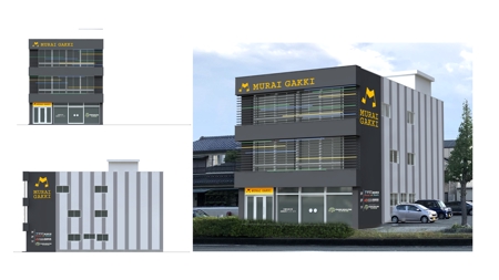 i-rendering (yaskaz)さんの県道沿い3階建て自社ビルの外壁色デザイン提案への提案