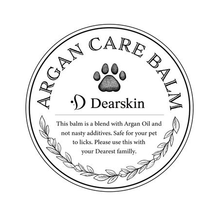 ルリツグミ工房 (ruri_tsugumi29)さんのECサイト　Dearskin 販売ペット用肉球クリームのラベルデザインへの提案