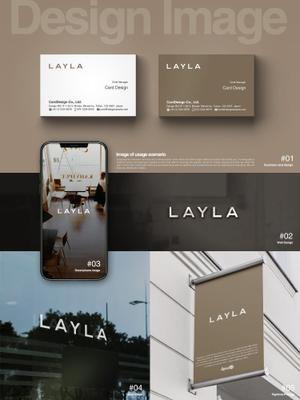solo (solographics)さんの海外住宅のような美しい框デザインの洗面化粧台「LAYLA」のロゴへの提案
