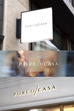BUTTER GRAPHICS (tsukasa110)さんのファッションブランド「PORCO CASA」のロゴへの提案