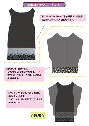 miottiemnさんのワンピースに加えるオシャレで簡単なデザイン案への提案