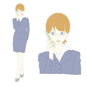 ek-works (tekito)さんのショートヘアの女性のイラストへの提案