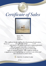 Weblio51　 (Weblio51)さんの家具の販売証明書のデザイン依頼への提案