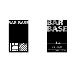 O3 Design in NZ (Okirakunz)さんの「BAR BASE」のショップカードデザイン作成への提案