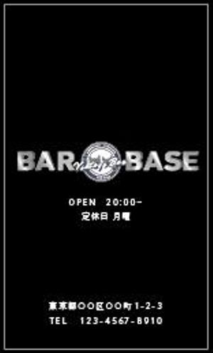 SAAYA (Camellia_0110)さんの「BAR BASE」のショップカードデザイン作成への提案