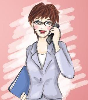 ウエノエミコ ()さんのショートヘアの女性のイラストへの提案