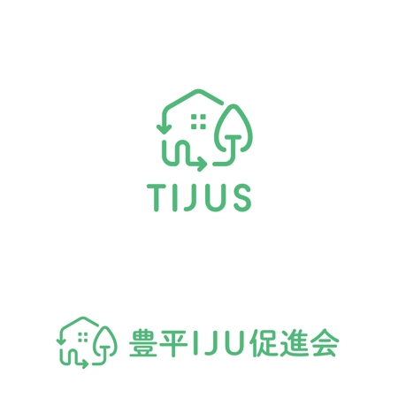 marutsuki (marutsuki)さんの里山地域で移住者を促進する民間団体「豊平IJU促進会」のロゴへの提案