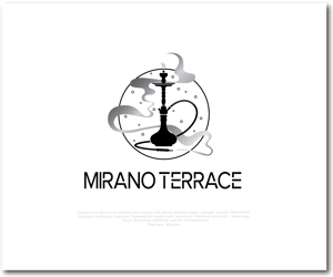 Q-Design (cats-eye)さんのシーシャ『MIRANO TERRACE』のロゴへの提案