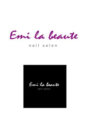 Ganzo (ganzo)さんのネイルサロンの「Emi la beaute」ｴﾐﾗﾎﾞｰﾃのロゴへの提案