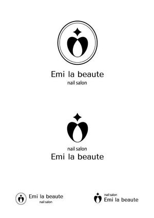 ecoa (ecoa)さんのネイルサロンの「Emi la beaute」ｴﾐﾗﾎﾞｰﾃのロゴへの提案