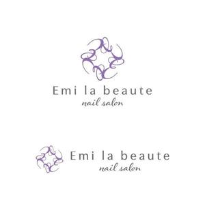 otanda (otanda)さんのネイルサロンの「Emi la beaute」ｴﾐﾗﾎﾞｰﾃのロゴへの提案