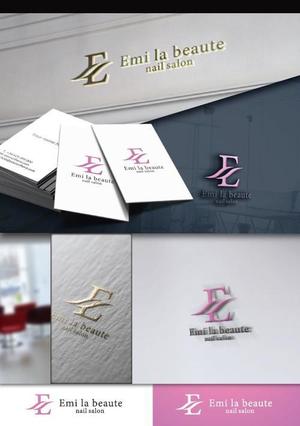Swit_design ()さんのネイルサロンの「Emi la beaute」ｴﾐﾗﾎﾞｰﾃのロゴへの提案