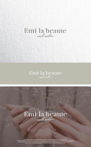 take5-design (take5-design)さんのネイルサロンの「Emi la beaute」ｴﾐﾗﾎﾞｰﾃのロゴへの提案