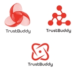 arc design (kanmai)さんのあなたのビジネスシーンを支える画期的AIシステムのシリーズ名「TrustBuddy」のロゴへの提案