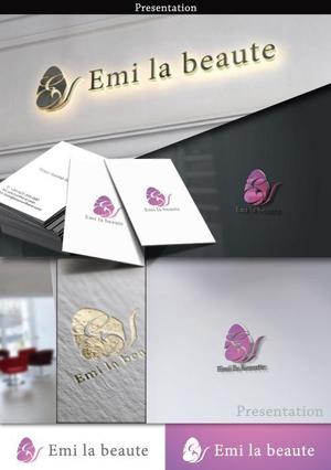 VNFdesign (late_design)さんのネイルサロンの「Emi la beaute」ｴﾐﾗﾎﾞｰﾃのロゴへの提案