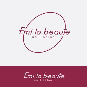 noz design (yoknoz)さんのネイルサロンの「Emi la beaute」ｴﾐﾗﾎﾞｰﾃのロゴへの提案