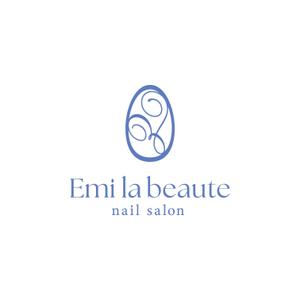 わたなべデザイン (natsu098)さんのネイルサロンの「Emi la beaute」ｴﾐﾗﾎﾞｰﾃのロゴへの提案