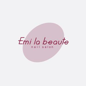 noz design (yoknoz)さんのネイルサロンの「Emi la beaute」ｴﾐﾗﾎﾞｰﾃのロゴへの提案