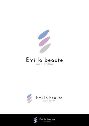 ヘブンイラストレーションズ (heavenillust)さんのネイルサロンの「Emi la beaute」ｴﾐﾗﾎﾞｰﾃのロゴへの提案