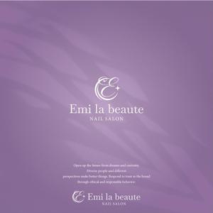 happiness_design (happiness_design)さんのネイルサロンの「Emi la beaute」ｴﾐﾗﾎﾞｰﾃのロゴへの提案