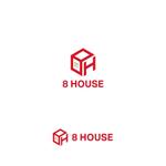 P Design (DesignStudio)さんの不動産会社「８HOUSE」のロゴへの提案