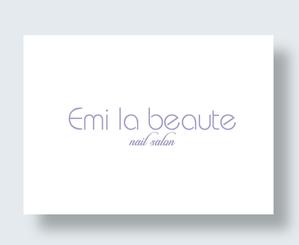 IandO (zen634)さんのネイルサロンの「Emi la beaute」ｴﾐﾗﾎﾞｰﾃのロゴへの提案