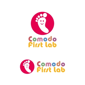 j-design (j-design)さんの赤ちゃん子育て支援アイテムブランド「Comodo First Lab」のブランドロゴ制作への提案
