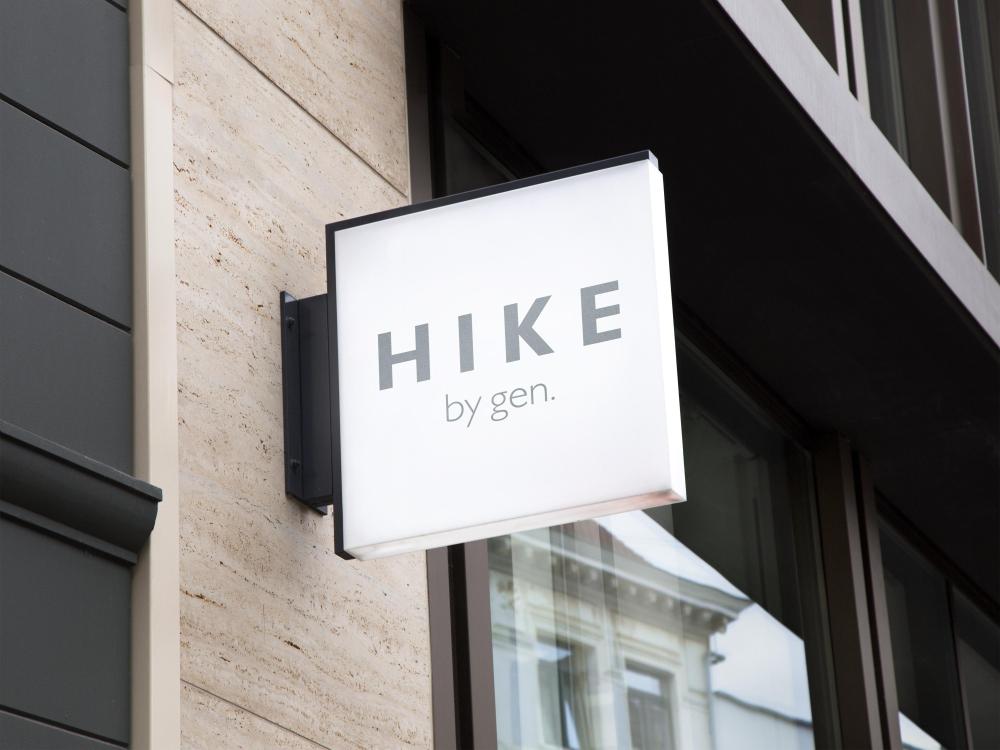 まつ毛、まゆ毛サロン「HIKE by gen.」のロゴ